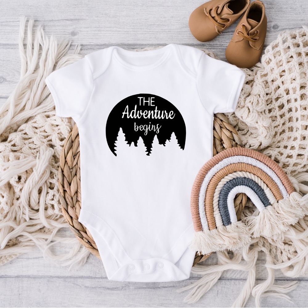 The Adventure Begins Baby Onesie